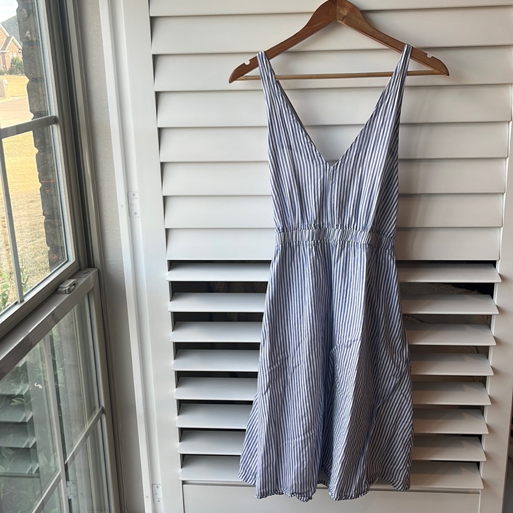 J Crew striped summer midi dress